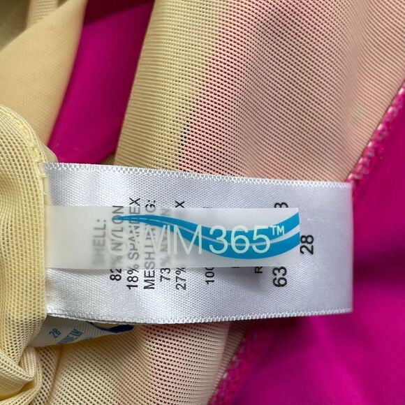 Swim 365 Plus Size 28 Swim Dress Pink One Piece Swimsuit With Dress Overlay - Picture 8 of 9